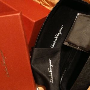 Salvatore Ferragamo eyeglass case, cloth,box